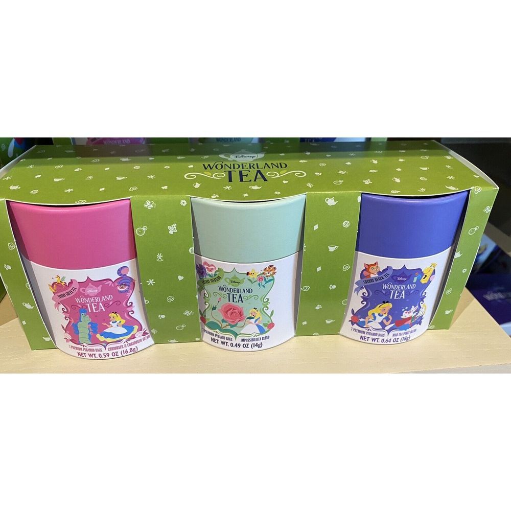 Disney Parks Tea Alice In Wonderland Gift Set 3 Flavors 21‎ Pyramid Bags…